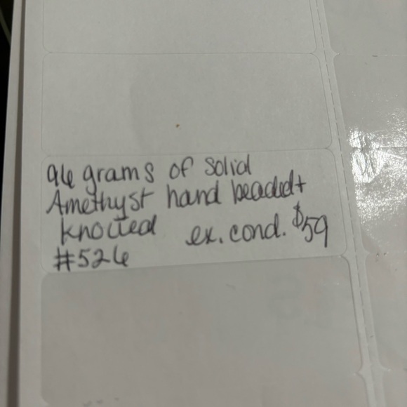 Beautiful Amethyst- large string of handmade hand knotted necklace - Picture 4 of 6